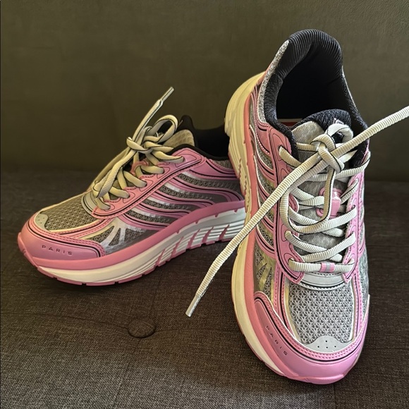 Kenzo Shoes - Kenzo Pace Sneakers in Vibrant Pink and Gray size US 6.5 EUR 38
